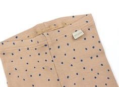 Petit Piao café rose/denim blue dot legging modal